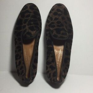 Stubbs & Wootton Animal Print Velvet Loafer Sz 7.5